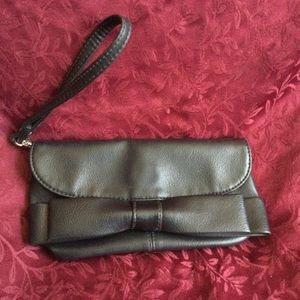 Aldo Black Bow Purse Wristlet Party Bag New Years